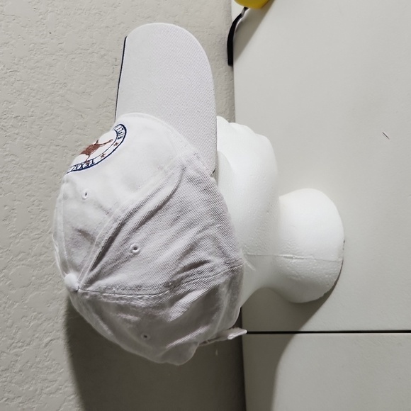 Texas State Hat Rifle Association Rock Point Red White Blue Bull Strap Back - Picture 2 of 16